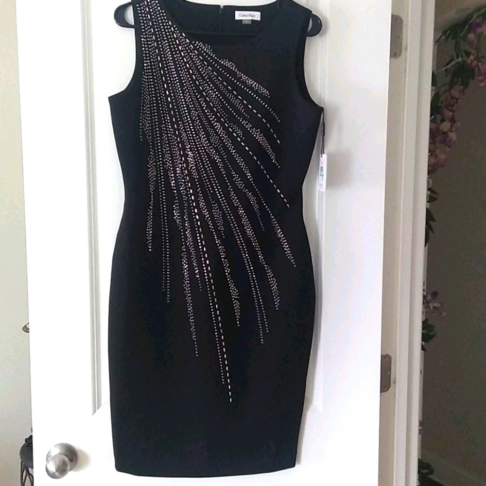 Calvin Klein Embellished Sleeveless Dress